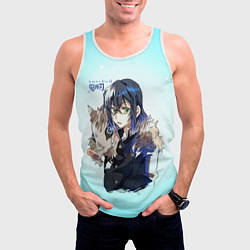 Майка-безрукавка мужская Иноске Хашибира Kimetsu no Yai, цвет: 3D-белый — фото 2