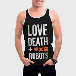 Майка-безрукавка мужская Love Death Robots, цвет: 3D-белый — фото 2