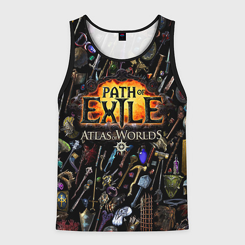 Мужская майка без рукавов Path of Exile / 3D-Черный – фото 1
