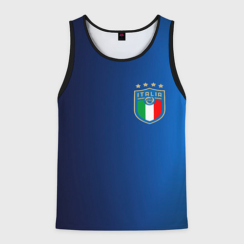 Мужская майка без рукавов Сборная Италии / 3D-Черный – фото 1