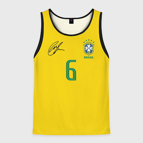 Мужская майка без рукавов Р Карлос футболка сборной / 3D-Черный – фото 1