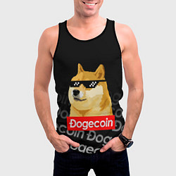 Майка-безрукавка мужская DOGECOIN DOGE ДОГИКОИН, цвет: 3D-черный — фото 2