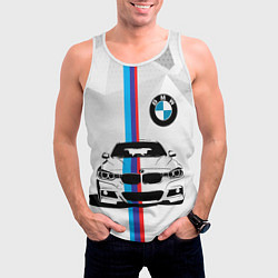 Майка-безрукавка мужская BMW БМВ M PERFORMANCE, цвет: 3D-белый — фото 2