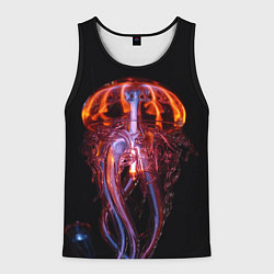 Майка-безрукавка мужская Медуза Jellyfish, цвет: 3D-черный