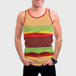 Майка-безрукавка мужская Бутерброд, цвет: 3D-красный — фото 2