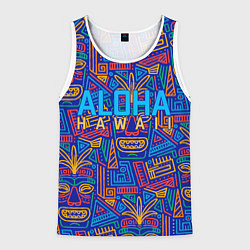 Майка-безрукавка мужская ALOHA HAWAII АЛОХА ГАВАЙИ, цвет: 3D-белый