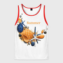 Майка-безрукавка мужская Summer, цвет: 3D-красный