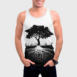 Майка-безрукавка мужская ДЕРЕВО ИНЬ-ЯНЬ, цвет: 3D-белый — фото 2