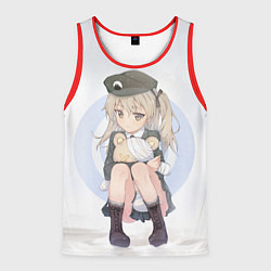 Майка-безрукавка мужская Girls und Panzer, цвет: 3D-красный