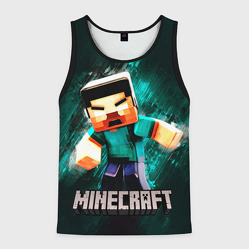 Мужская майка без рукавов MINECRAFT / 3D-Черный – фото 1