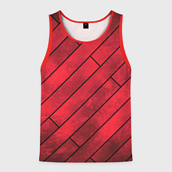 Майка-безрукавка мужская Red Boards Texture, цвет: 3D-красный