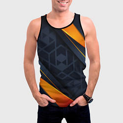 Майка-безрукавка мужская BLACK ORANGE, цвет: 3D-черный — фото 2