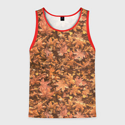 Майка-безрукавка мужская Осеннее листопад, цвет: 3D-красный