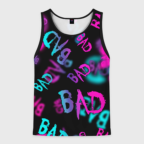 Мужская майка без рукавов BAD / 3D-Черный – фото 1