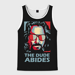 Майка-безрукавка мужская The Dude Abides Лебовски, цвет: 3D-белый