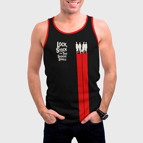 Мужская майка без рукавов Lock, Stock and Two Smoking Barrels / 3D-Красный – фото 3