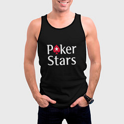 Майка-безрукавка мужская Poker Stars, цвет: 3D-черный — фото 2