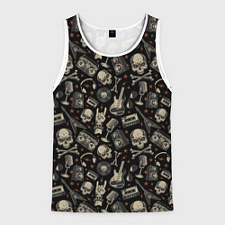 Мужская майка без рукавов Scull pattern rock