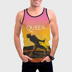 Майка-безрукавка мужская Queen Freddie Mercury Z, цвет: 3D-черный — фото 2