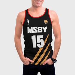 Майка-безрукавка мужская 15 MSBY BLACK JACKALS, цвет: 3D-красный — фото 2