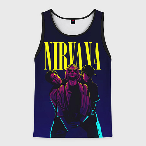 Мужская майка без рукавов Nirvana Neon / 3D-Черный – фото 1