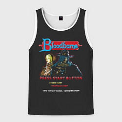 Майка-безрукавка мужская Bloodborne 8 bit, цвет: 3D-белый