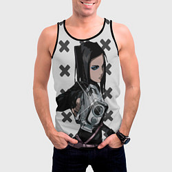 Майка-безрукавка мужская Риэл Мэйер из Эрго Прокси, цвет: 3D-черный — фото 2