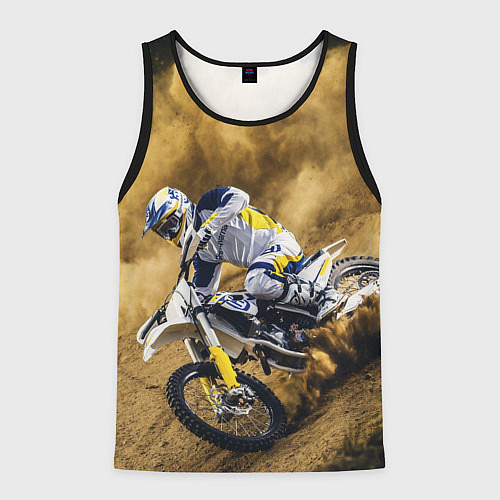 Мужская майка без рукавов HUSQVARNA ХУСКВАРНА SPORT / 3D-Черный – фото 1