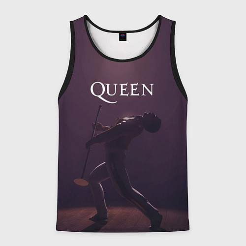 Мужская майка без рукавов Freddie Mercury Queen Z / 3D-Черный – фото 1