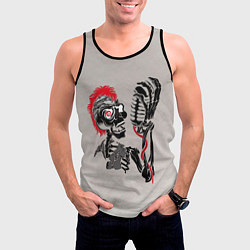 Майка-безрукавка мужская Punk music, цвет: 3D-черный — фото 2