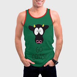 Майка-безрукавка мужская Go Cows, цвет: 3D-красный — фото 2