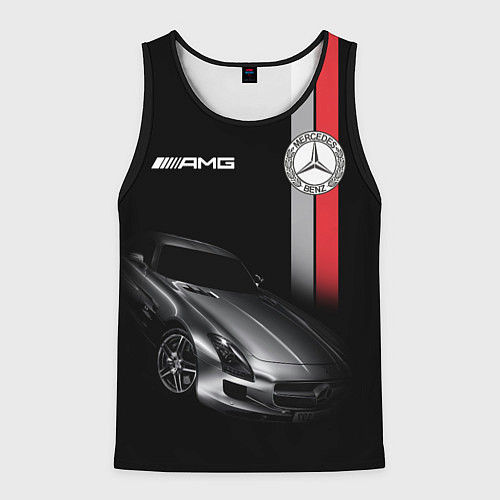 Мужская майка без рукавов MERCEDES BENZ AMG / 3D-Черный – фото 1