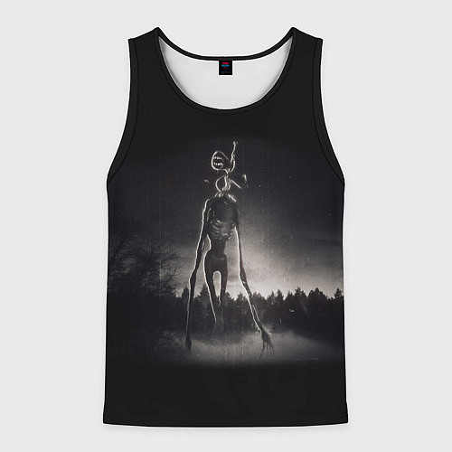 Мужская майка без рукавов СИРЕНОГОЛОВЫЙ старый фильм / 3D-Черный – фото 1