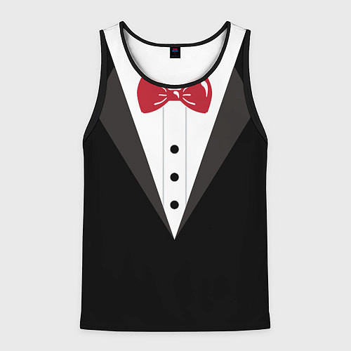 Мужская майка без рукавов Смокинг / 3D-Черный – фото 1