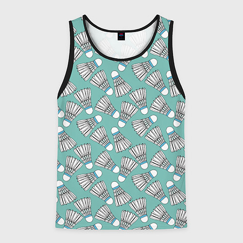 Мужская майка без рукавов Воланы на ментоловом / 3D-Черный – фото 1