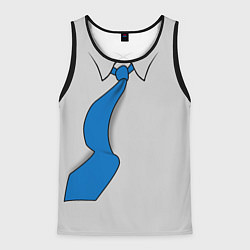 Майка-безрукавка мужская Дизайн галстука - Tie design, цвет: 3D-черный