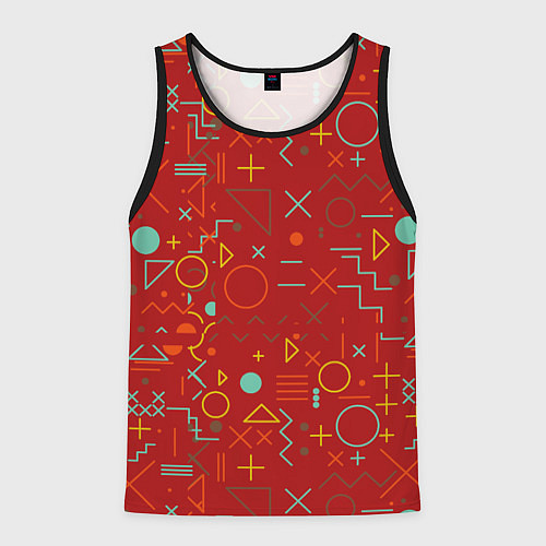 Мужская майка без рукавов Mathematics Geometry Geometric / 3D-Черный – фото 1