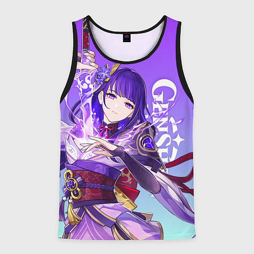 Мужская майка без рукавов Genshin Impact, Сёгун Райдэн / 3D-Черный – фото 1