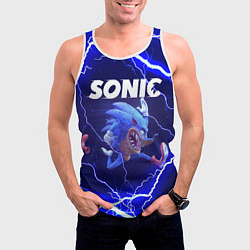 Майка-безрукавка мужская SONIC СОНИК Z, цвет: 3D-белый — фото 2