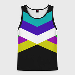 Майка-безрукавка мужская Полосы, цвет: 3D-черный