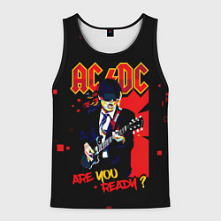 Майка-безрукавка мужская ARE YOU REDY? ACDC, цвет: 3D-черный