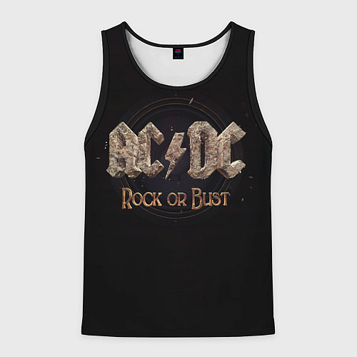 Мужская майка без рукавов ACDC Rock or Bust / 3D-Черный – фото 1