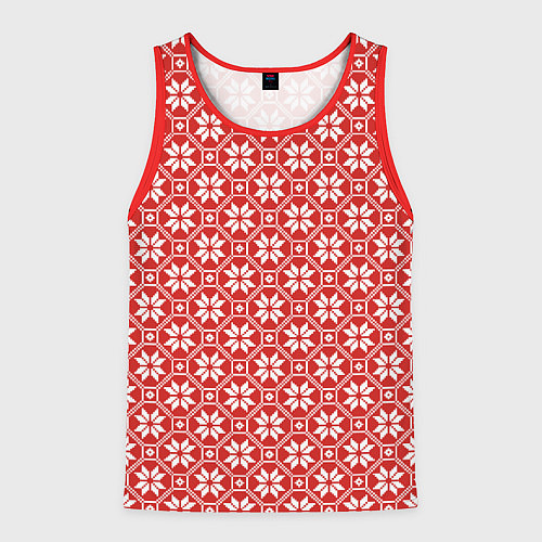 Мужская майка без рукавов Алатырь / 3D-Красный – фото 1