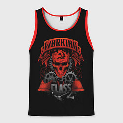 Майка-безрукавка мужская РАБОЧИЙ КЛАСС, цвет: 3D-красный