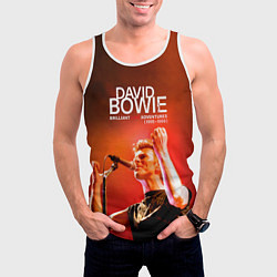 Майка-безрукавка мужская Brilliant Live Adventures - David Bowie, цвет: 3D-белый — фото 2