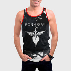 Майка-безрукавка мужская BON JOVI БОН ДЖОВИ, цвет: 3D-красный — фото 2