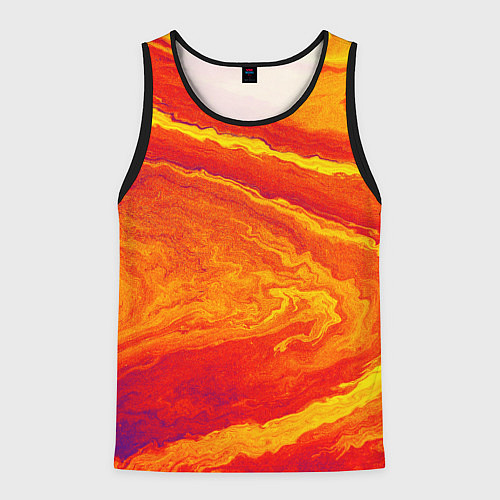 Мужская майка без рукавов ПЯТНО ЮПИТЕРА ОРАНЖЕВЫЙ ГРАНЖ / 3D-Черный – фото 1