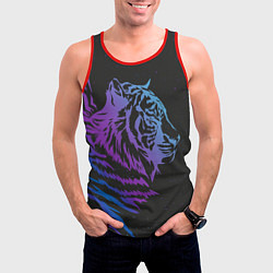Майка-безрукавка мужская Tiger Neon, цвет: 3D-красный — фото 2