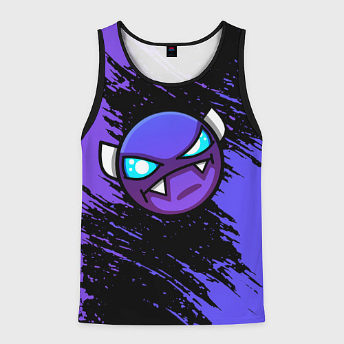 Мужская майка без рукавов Geometry Dash / 3D-Черный – фото 1