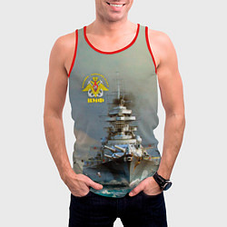 Майка-безрукавка мужская ВМФ Военно-Морской Флот, цвет: 3D-красный — фото 2
